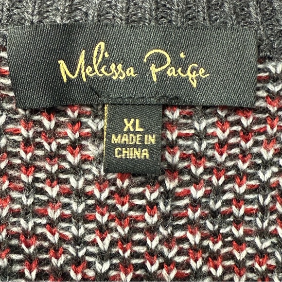 Melissa Paige Women's Long Sleeve, Open Front, Geometric Pattern Long Cardigan - Picture 2 of 6